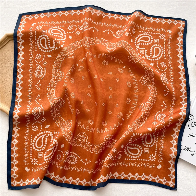 Ascot Neck Scarf - Reine Baumwolle Frauen Schal Quadrat Foulard