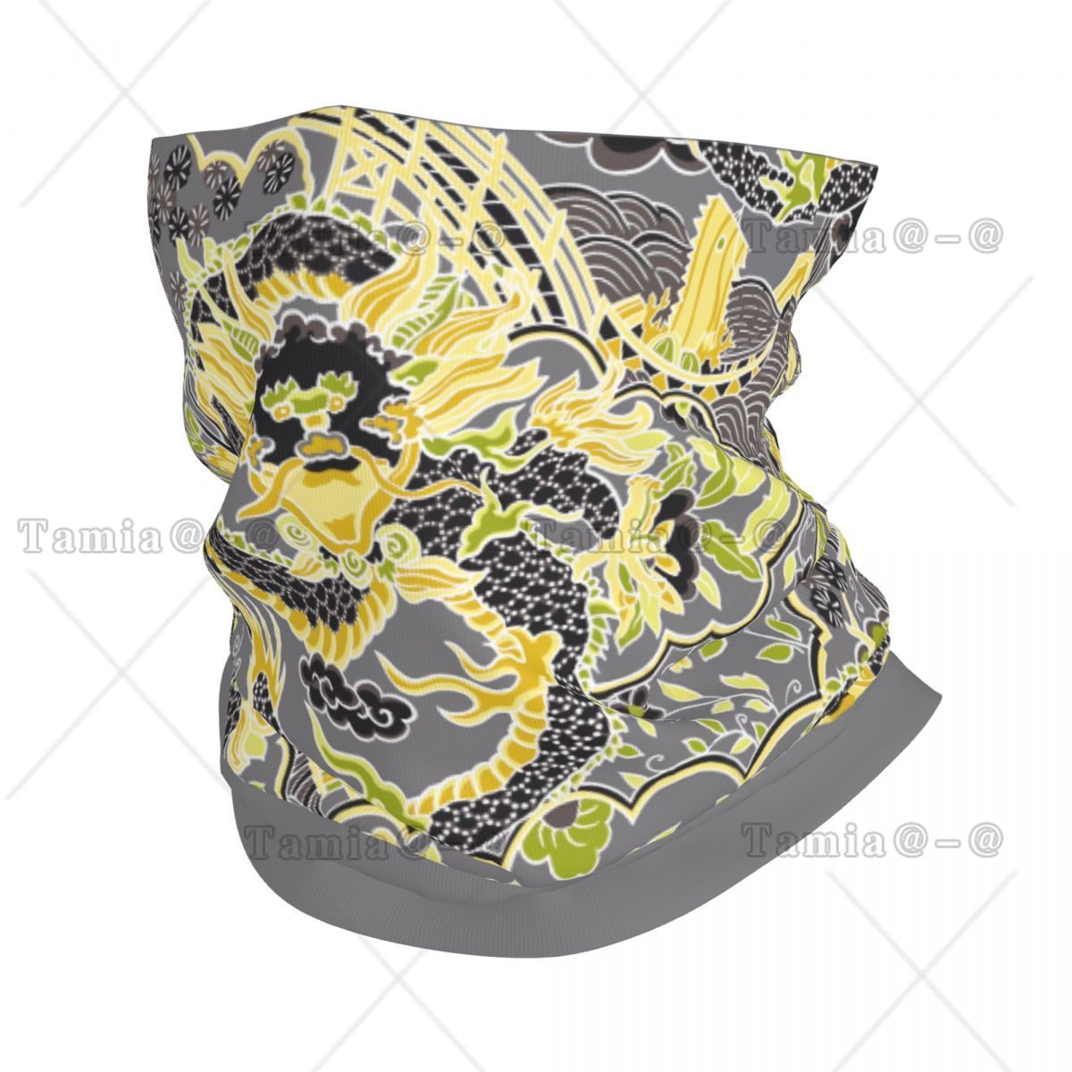 Neck Warmer Tube - Maßgefertigter Antiker Chinoiserie Kaiserlicher Drachen-Bandana-Halswärmer für