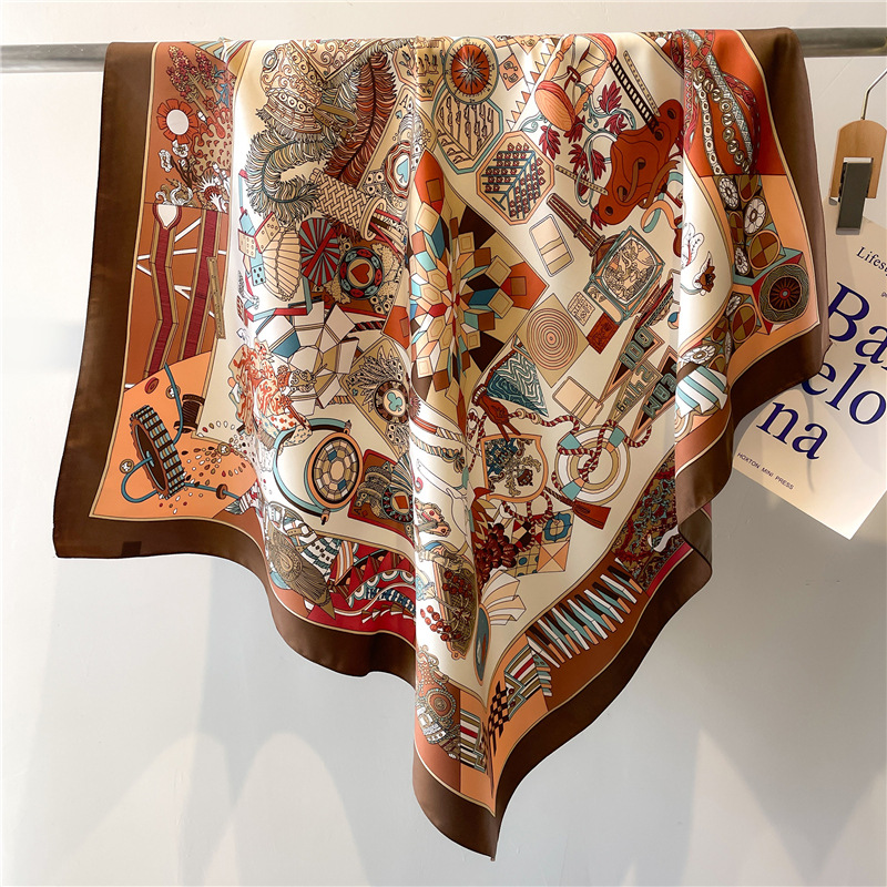 Face Scarf Mask - 2026 Neuer Quadratischer Twill-Seidenschal für Damen