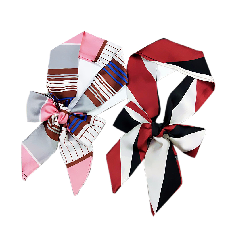 Silk Tie Striped - TOP Kleine Lange Seide Halstuch Für