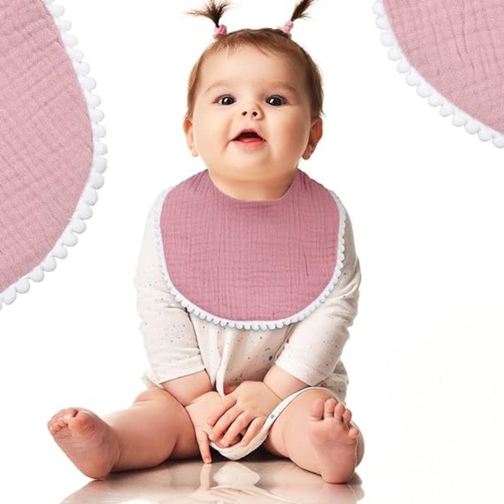 Bandana Cotton - Hochwertiges, weiches Beißlätzchen, saugfähiges 360-Grad-Sabbertuch, bequemes