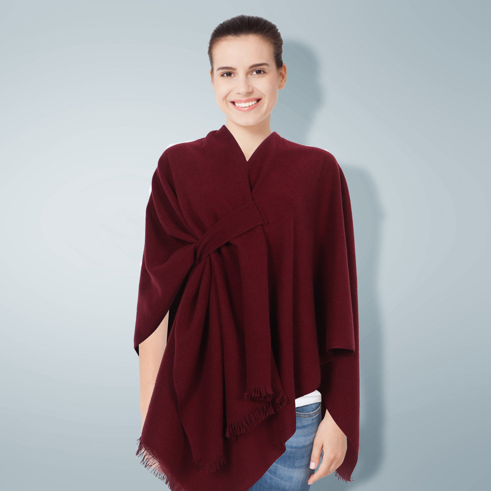 Einfarbiger Quastenschal für H – Stole Wedding Shawl Bewertung und Preis