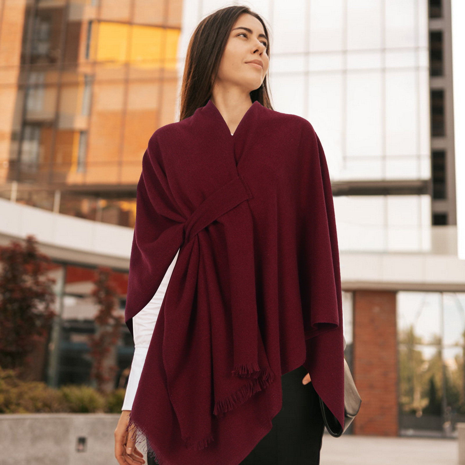 Einfarbiger Quastenschal für H – Stole Wedding Shawl Bewertung und Preis