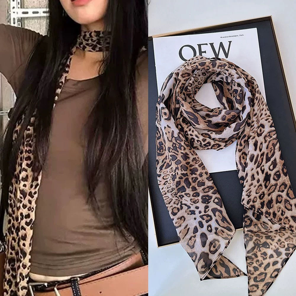Leopard Kleiner langer Seidens – Silk Tie Striped Bewertung und Preis