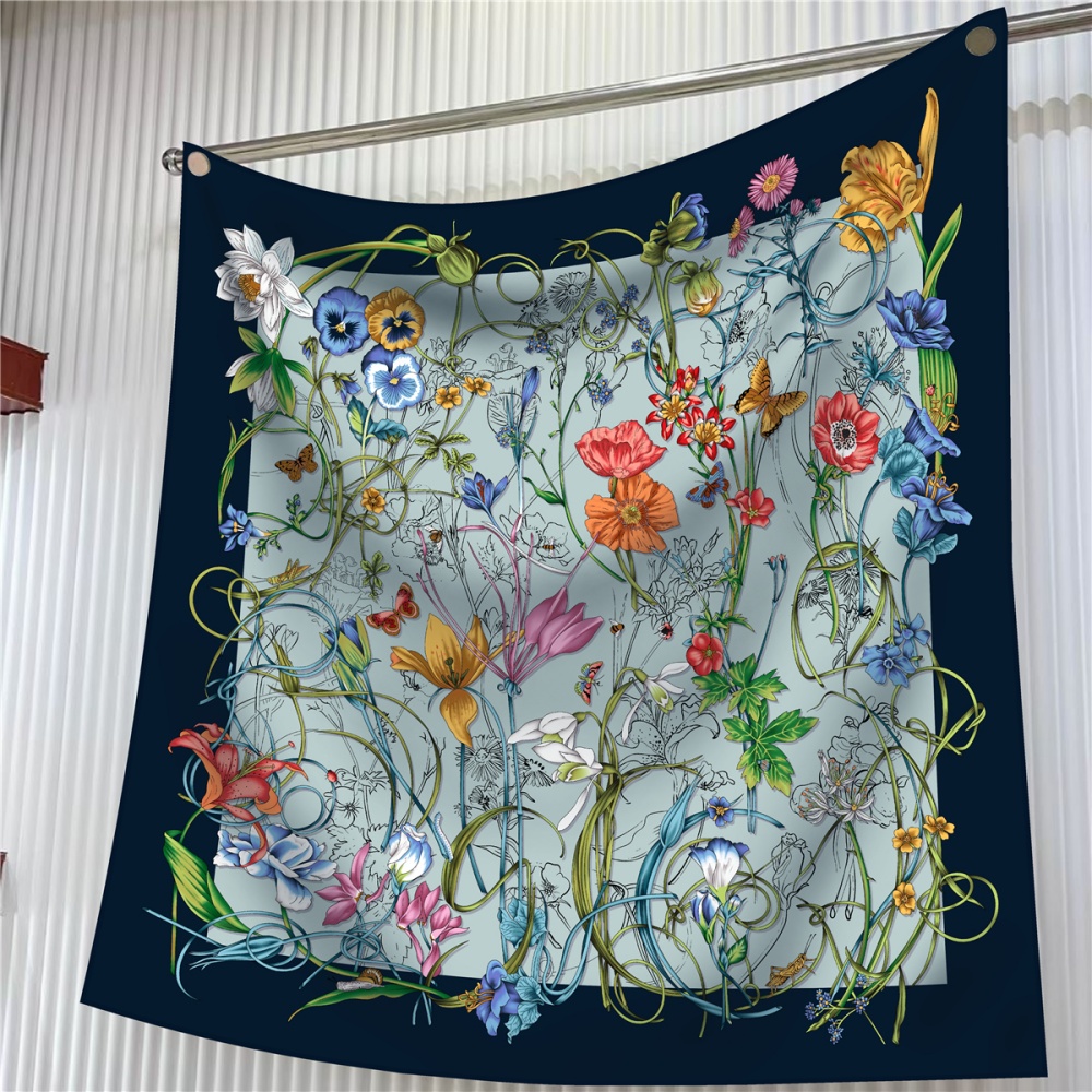 Silk Scarf Women Floral Printe – Face Scarf Mask Bewertung und Preis