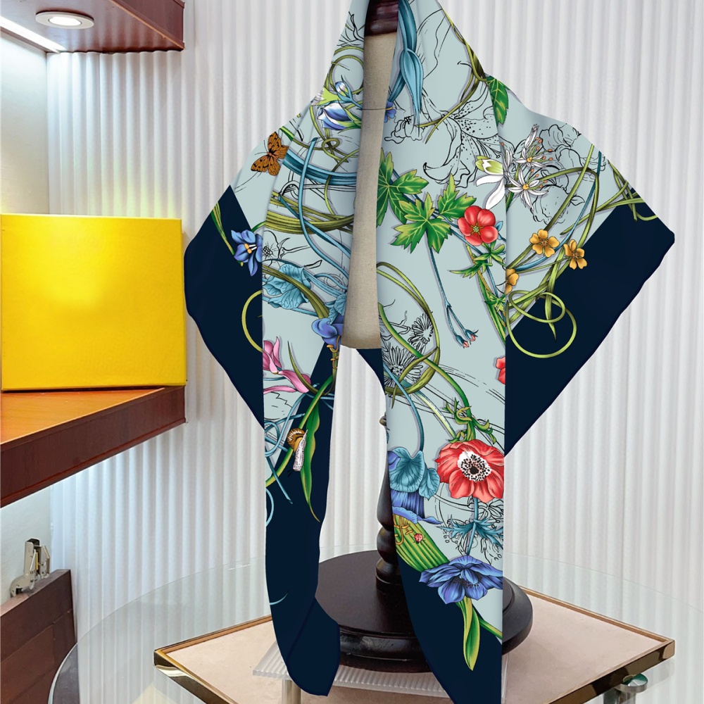 Silk Scarf Women Floral Printe – Face Scarf Mask Bewertung und Preis