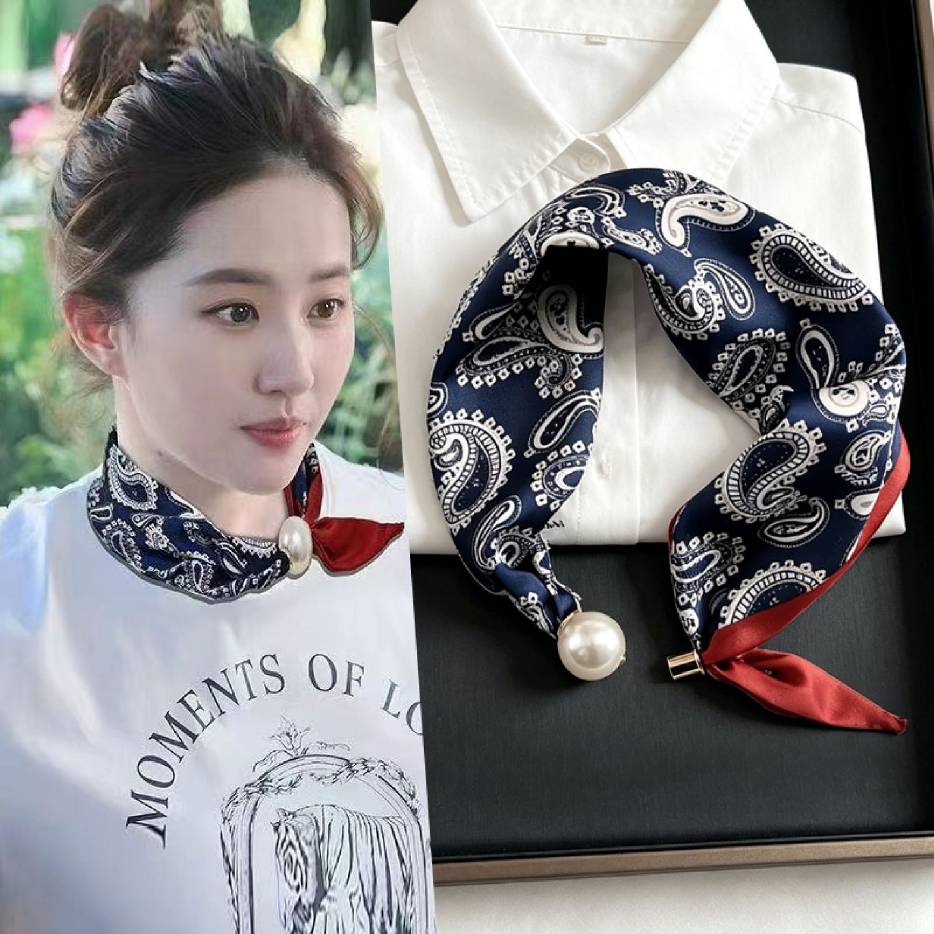 Neuer Paisley-Druck Schal mit  – Ascot Neck Scarf Bewertung und Preis