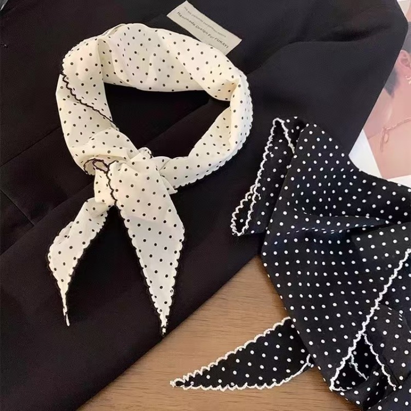 Schwarz-weiß gepunkteter Schal – Ascot Neck Scarf Bewertung und Preis