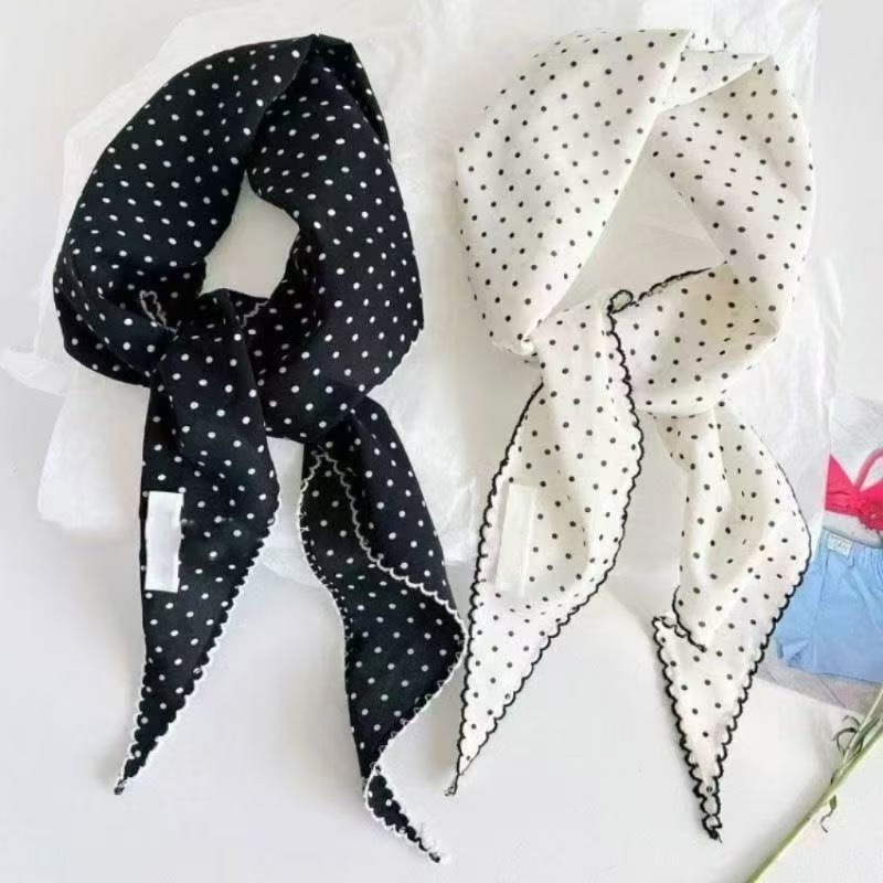 Schwarz-weiß gepunkteter Schal – Ascot Neck Scarf Bewertung und Preis