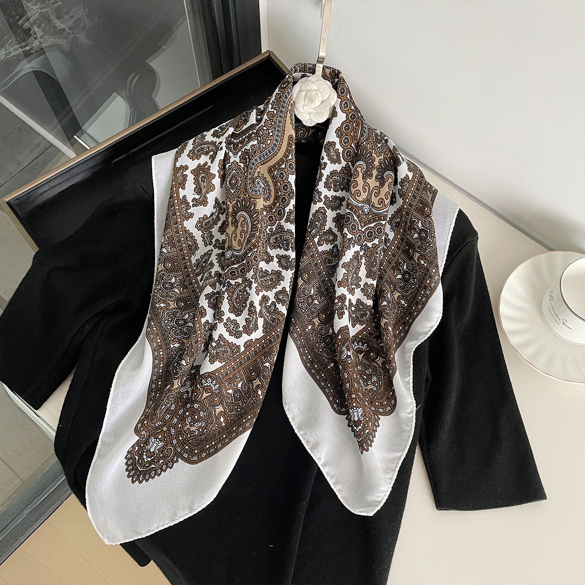 Neue Mode 70X70cm frauen Schal – Bandana Cotton Bewertung und Preis